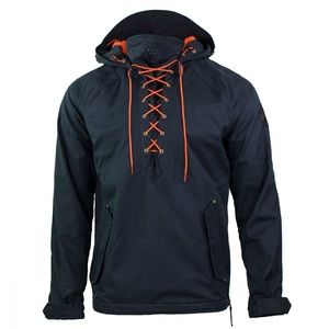 Alps & Meters - Navy Hooded Waxed Canvas Anorak